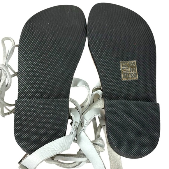 Free People Willow Wrap Gladiator Leather Sandals Bone Size 36 5 5.5 6 Bohemian - Picture 10 of 16